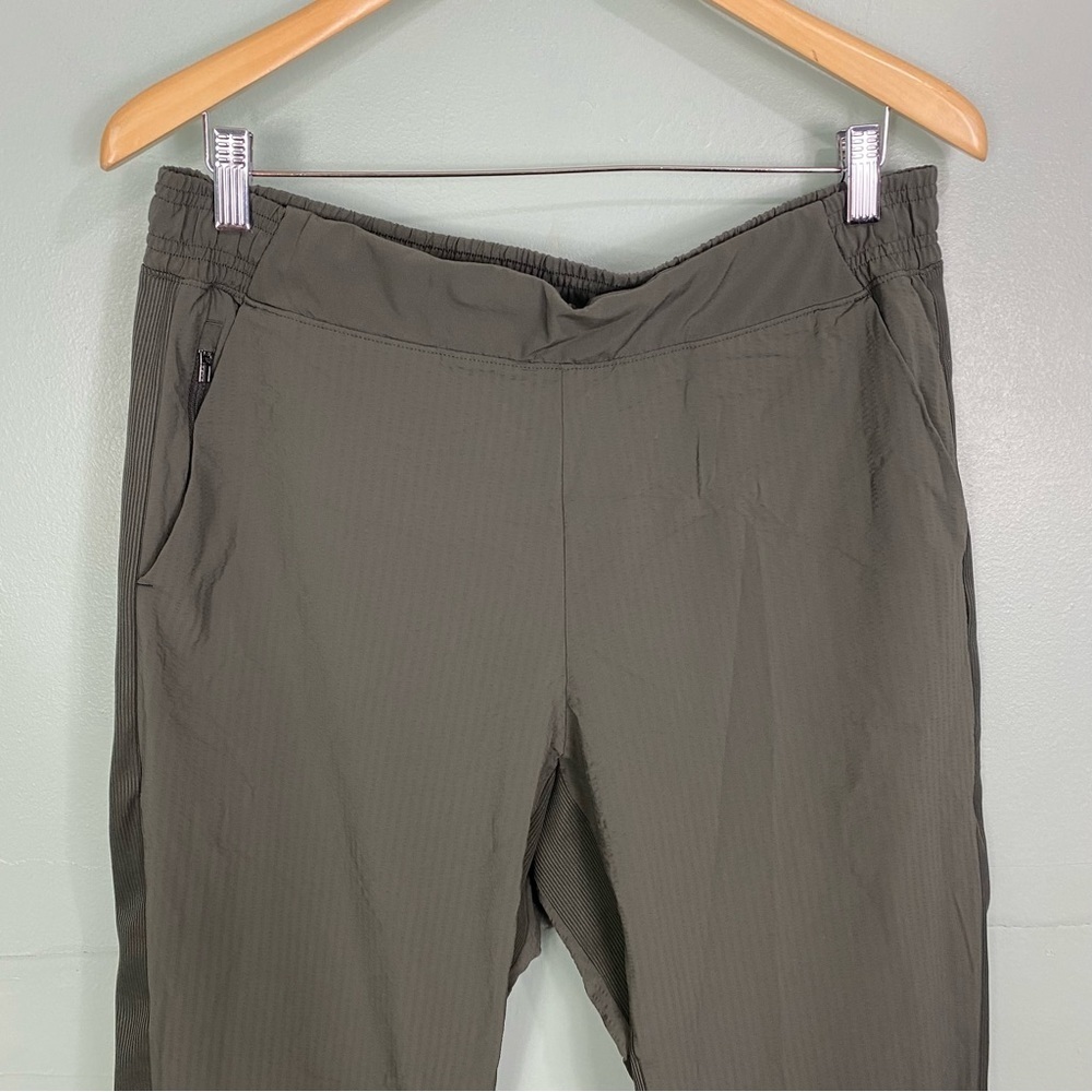 Athleta Brooklyn Textured Pant Green Sz 14 Jogger 566689 - Picture 2 of 6